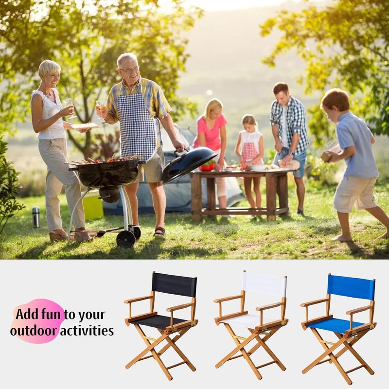 wonofa 1 Set Director Chair Canvas Replacement with Wood Stick,18.9''L X 15''W Portable Replacement Cover Canvas for Directors Chair (White) - Image 5